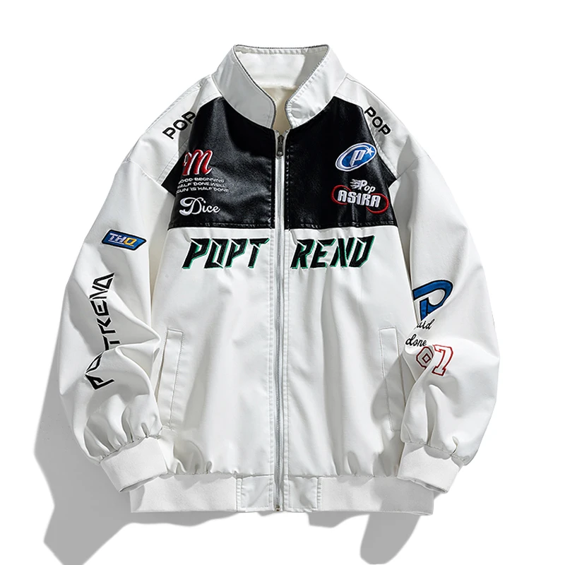 Leather jacket, men's jacket, Japanese trendy motorcycle