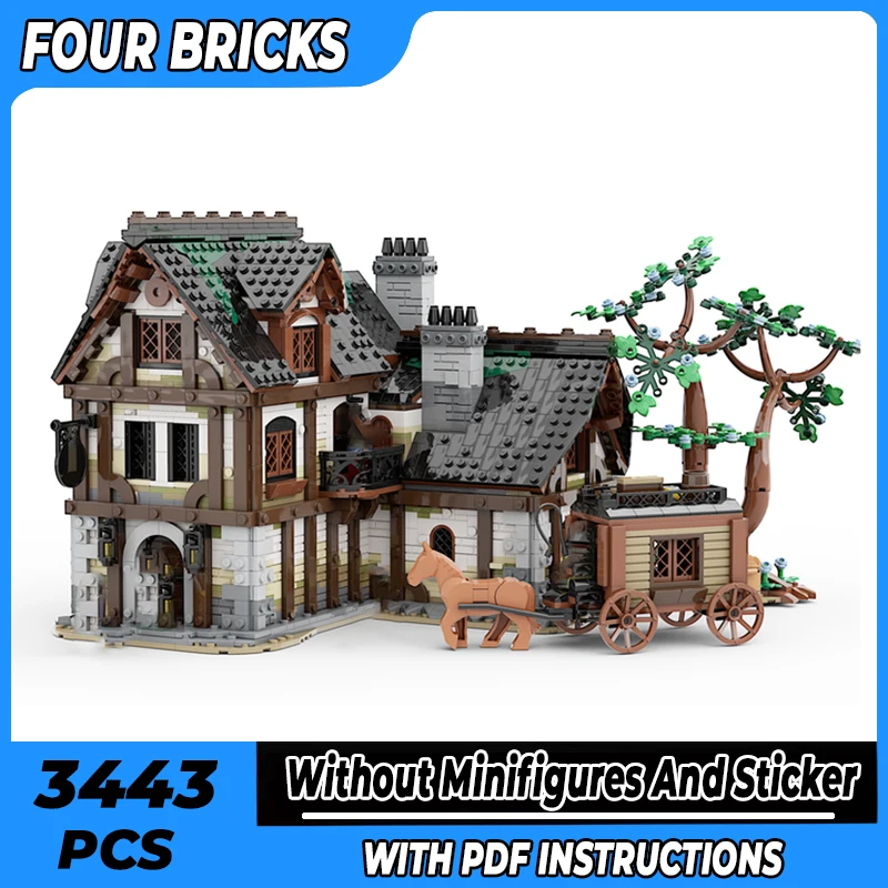 

Medieval Castle Model Moc Building Bricks Medieval Tavern Technology Modular Blocks Gifts Christmas Toys DIY Sets Assembly