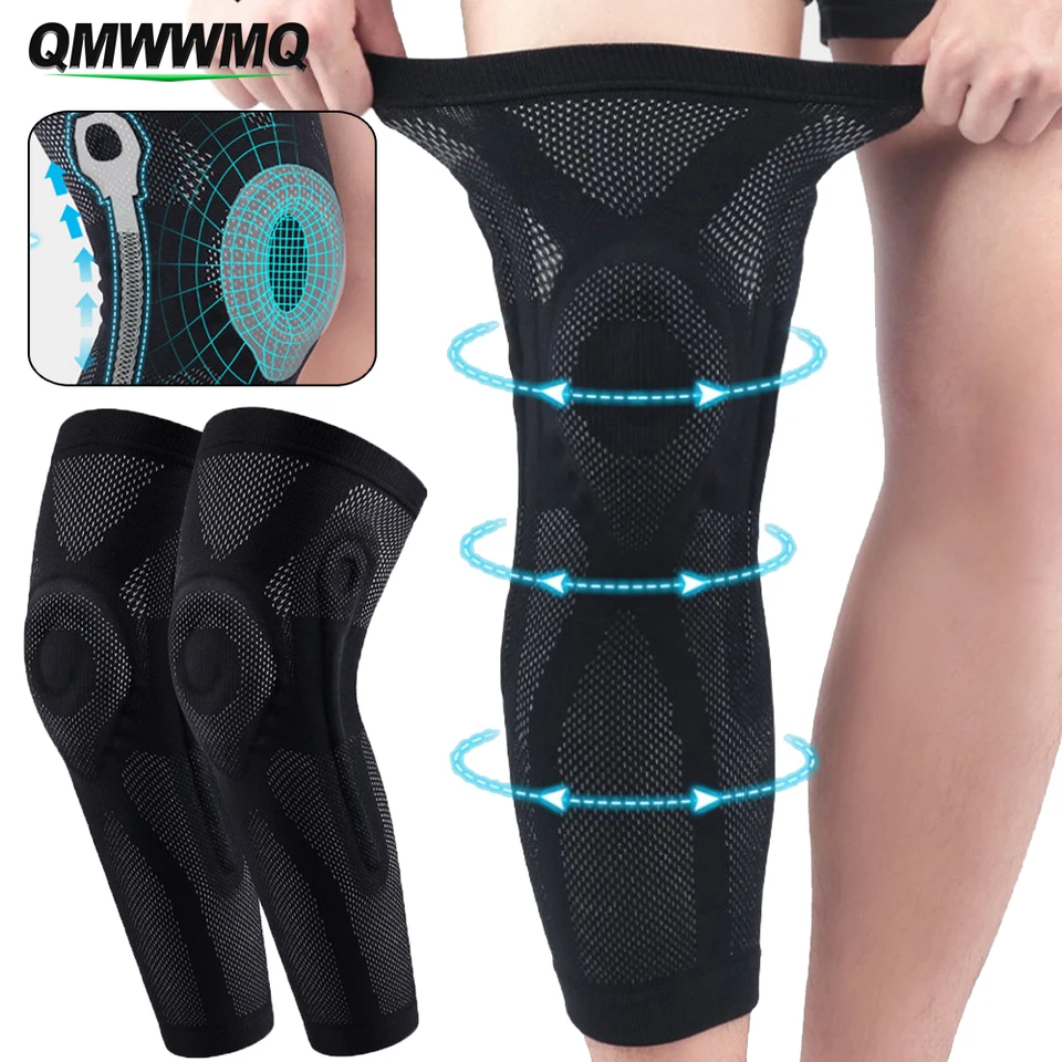 Fay Bless Ginocchiera, 1 pezzo, confortevole e antiscivolo, a compressione, ginocchiera sportiva in neoprene con cinghia elastica per corsa, sport (arancione