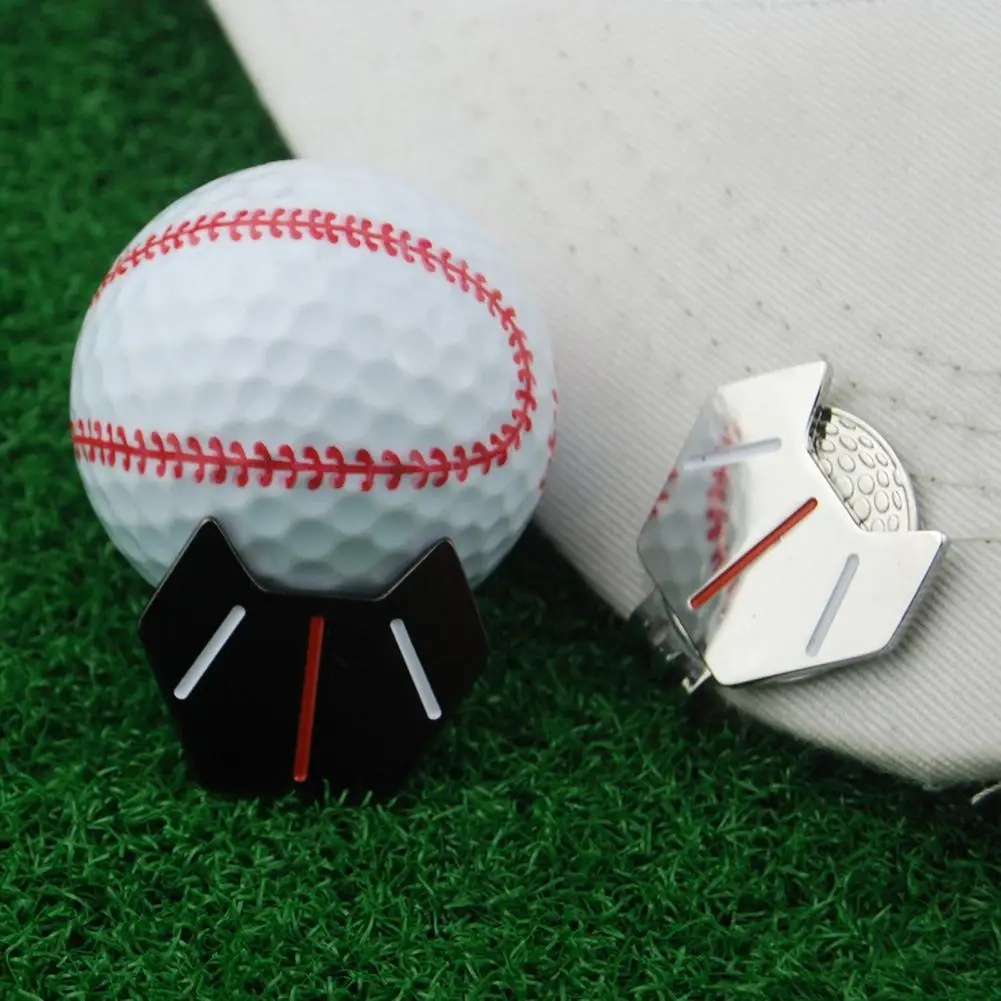 

1 Set Golf Ball Mark Wear-resistant Metal Compact Golf Ball Marker Hat Clip Golf Accessory Golf Marker Golf Hat Clip