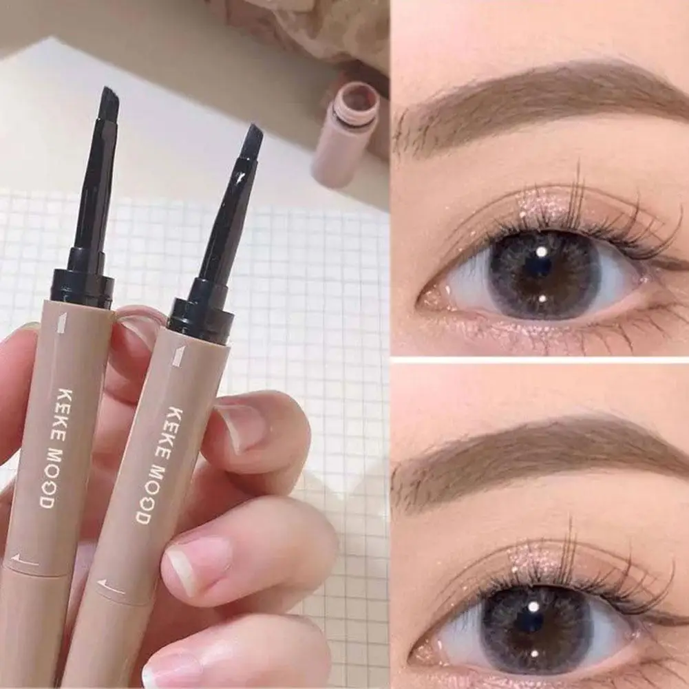 

4 Colors Waterproof Brown Grey Eyebrow Dyeing Cream Pencil Natural Lasting Non-smudge Setting Dye Eye Brow Pen With Brush Makeup