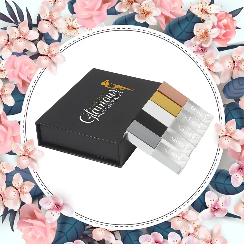 JASTER Crystal USB 2.0 Flash Drive, High Speed Custom Logo Memory Stick, 128GB 64GB 32GB, 50 PCS Lot - Image 4