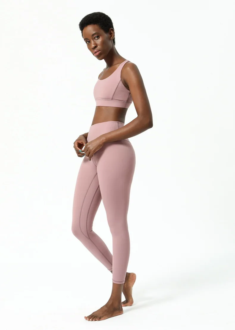 New Yoga Clothing Suit Hip Lift Yoga Pants Fitness Running Nude Skin-friendly Beauty Back Corset