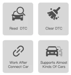 OBD2 Scanner OBD Code Reader ELM327 V1.5 super mini OBD2 Diagnostic Interface Bluetooth 4.0 IOS/Android ELM 327 Code Reader Tool Support multi-brand car