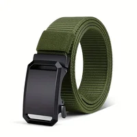 Men's Tactical Waist Belt Durable Automatic Workwea Outdoor Adventures Buckle For Sports Canvas Unisex 5