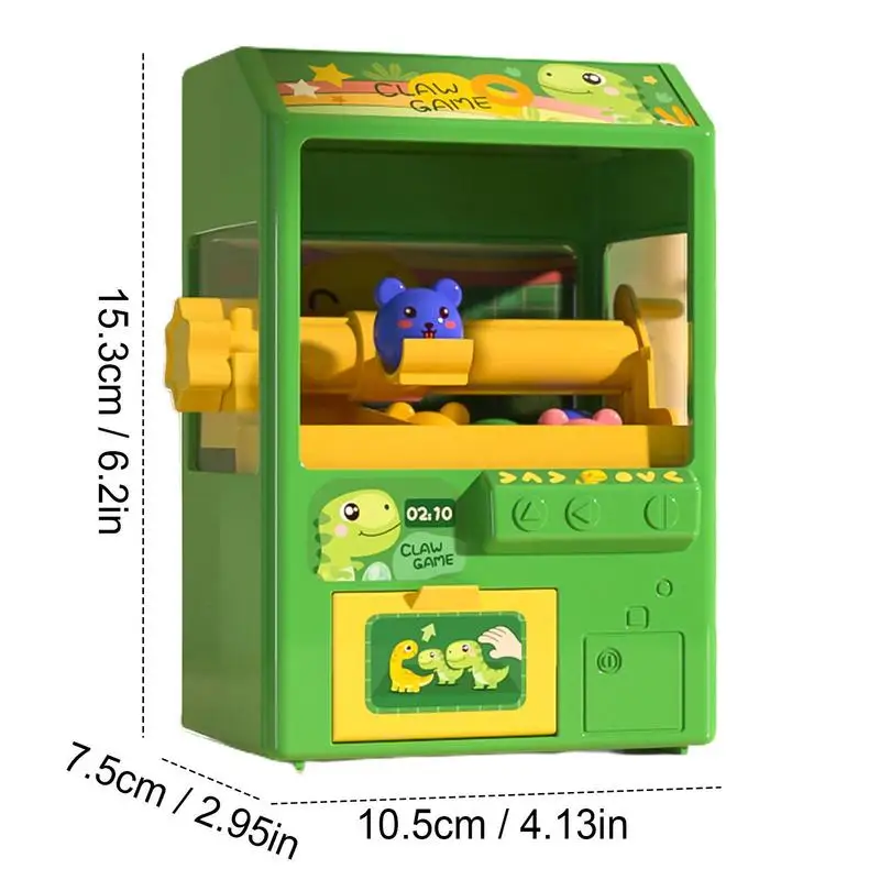 Mini Candy Claw Machine Game With Light And Music Cartoon Capsule Grabbing Catcher Toys Coin Operated Play Game Toy For Kids 6