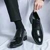 2025 Men's Luxury Wedding Shoe Pointed Toe Lace-up Dress Shoes for Men Classic Business Men Leather Shoes Plus Size 38-46 6