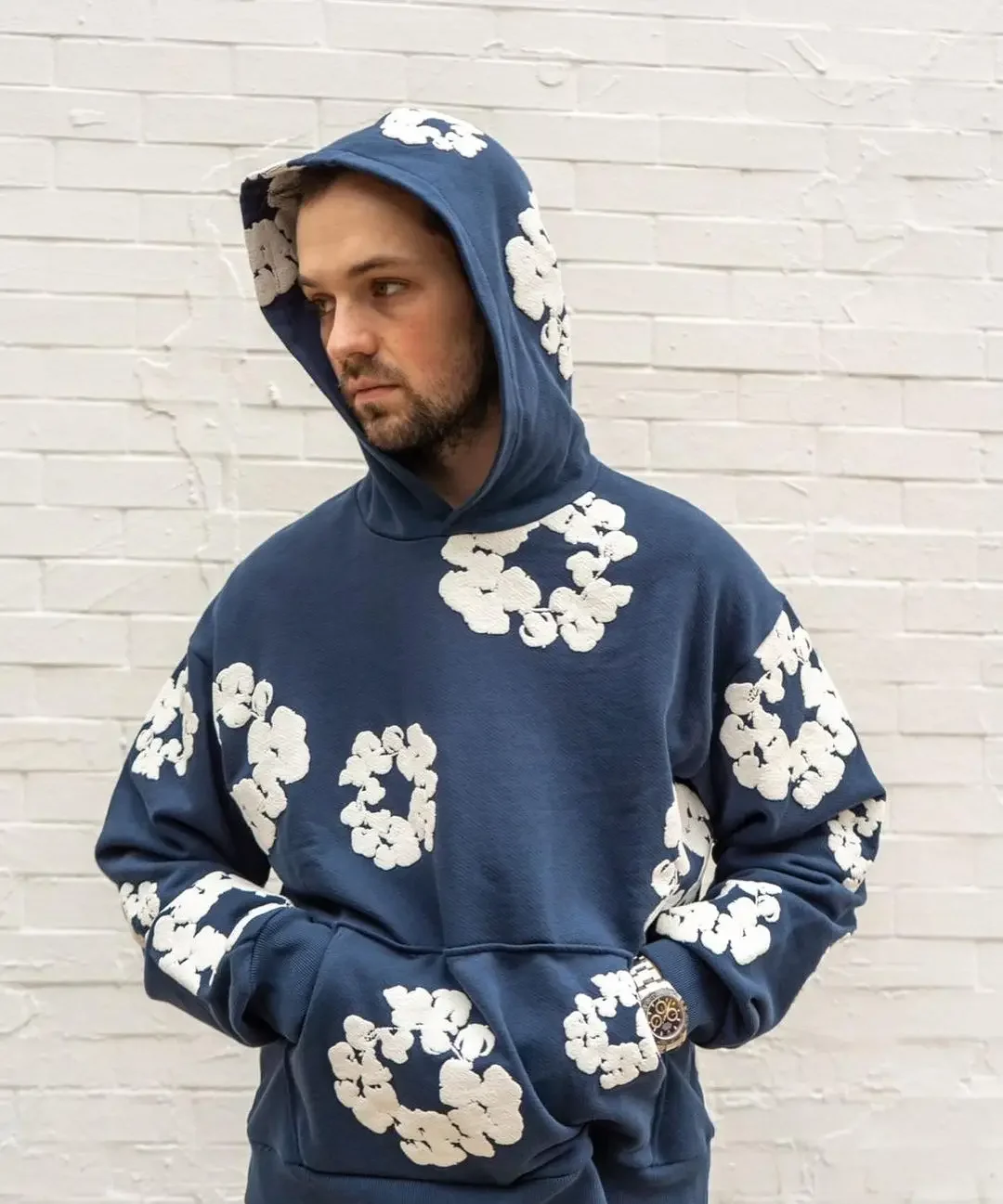 2024 New Harajuku Three-dimensional Flower Foam Hoodie Street Carnival Men and Women Loose Casual y2k Clothes