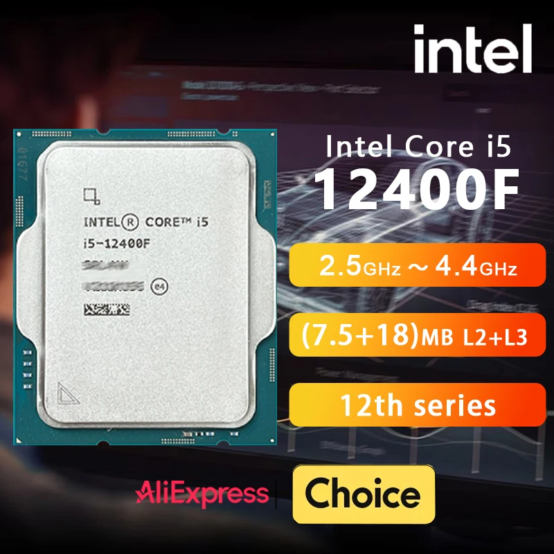 Intel Core i5-12400F New i5 12400F 2.5 GHz 6-Core 12-Thread CPU