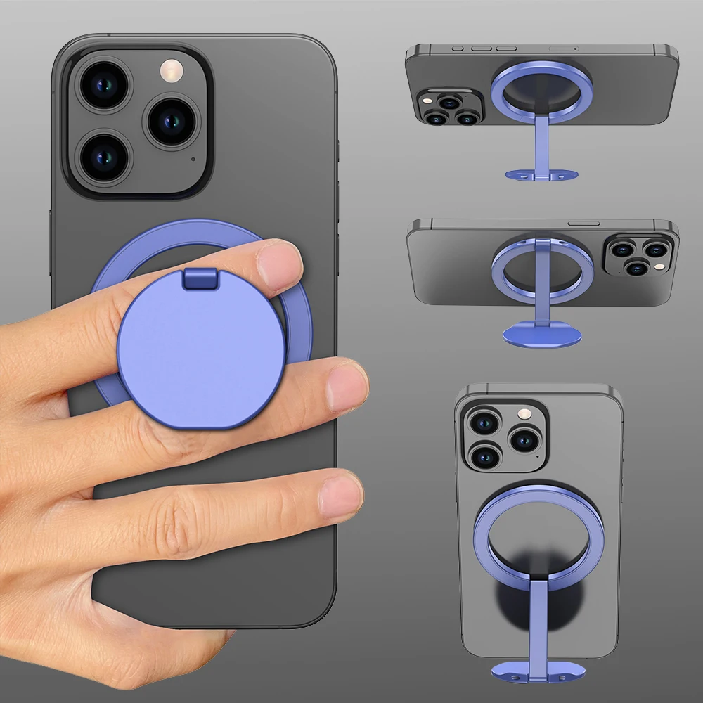 태블릿 용 스탠드 마그네틱 3 섹션 단순 링 전화 핸드폰 Popsocket Mags..