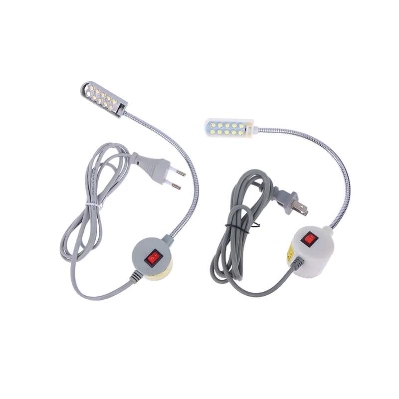10/20/30 LED Sewing Machine Lamp 360 Flexible Adjustable Gooseneck Work Lamp Industrial Lights With Base For Workbench