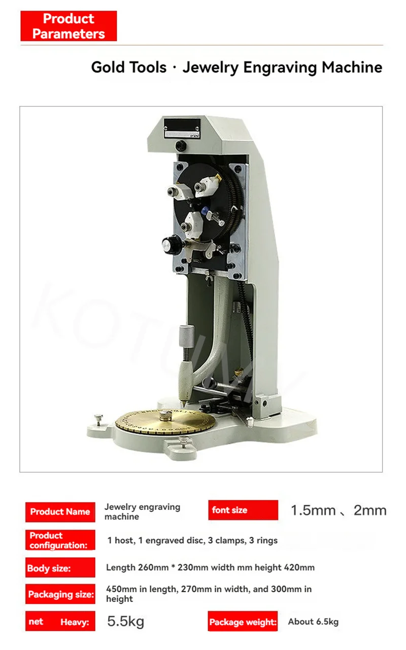 Graviermaschine für Innenringe und Schmuck, doppelseitige Graviermaschine für die Herstellung von Standardbuchstaben und Schmuck – Detail 2