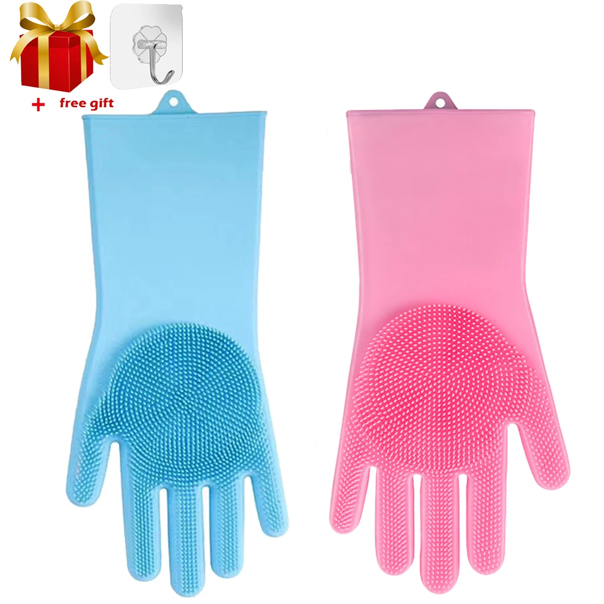 Pet Silicone Bath Glove for Cat Dog Bathing Shampoo Glove Scrubber Magic Dishwashing Cleanner Sponge Silicon Hair Removal
