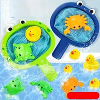1set Water Playing Toy Water Playing Swimming Cute Fun Fishing Net, Animal Bathroom Playing Water Toy 1