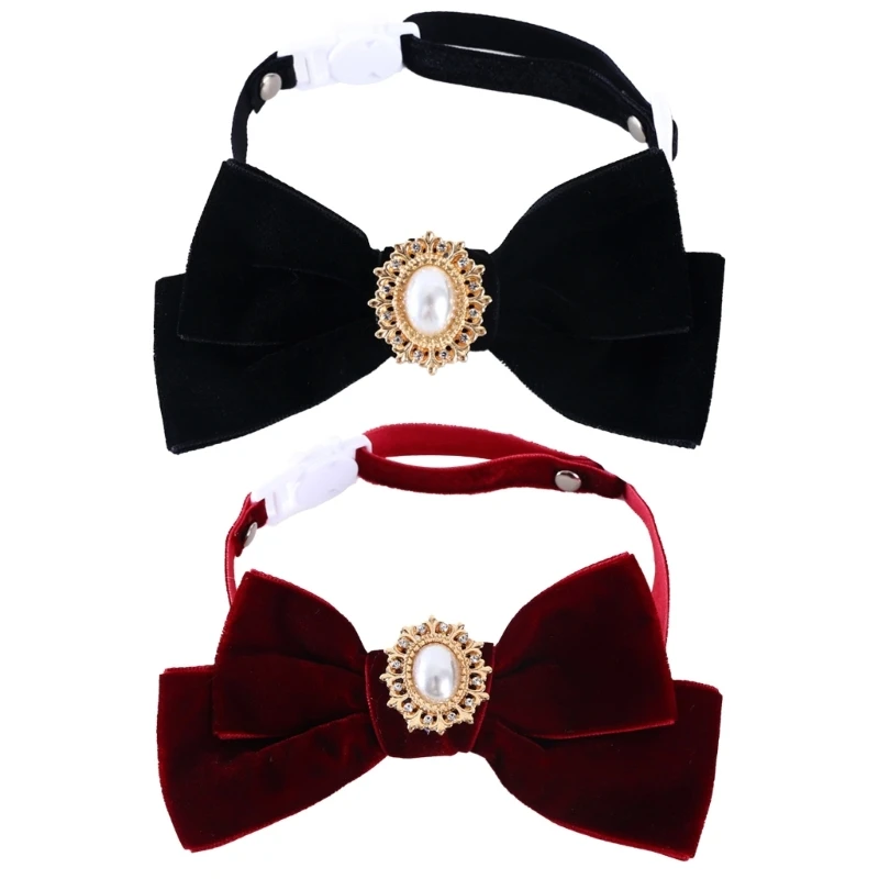 

Collar Cat Pet Necklace Dog Pet Suit Decors Bowknot Glinting Crystal