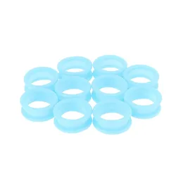 10 Pack Soft Silicone Anti - Slip Finger Grips for Professional Salon Shears (Light Blue)