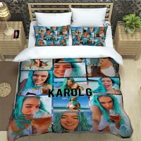 Karol G Fashion printed Bedding Sets exquisite supplies set duvet cover bed comforter set bedding set luxury birthday gift 2