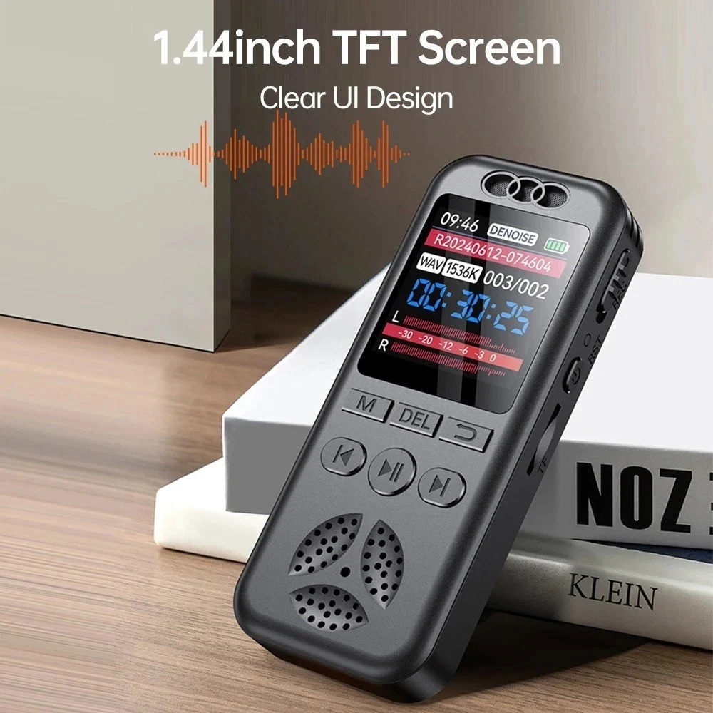 New Digital Audio Voice Recorder MP3 Player Noise Reduction Voice Activated Audio Recorder Sound Recorder For Lecture Interview