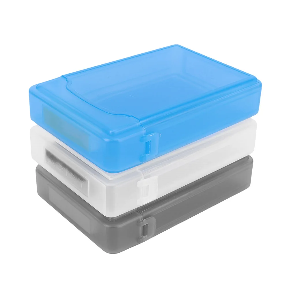 3.5 Inch IDE SATA HDD Hard Drive Disk Storage Box Case Cover Dustproof Plastic HDD Hard Drive Case Shockproof Enclosure