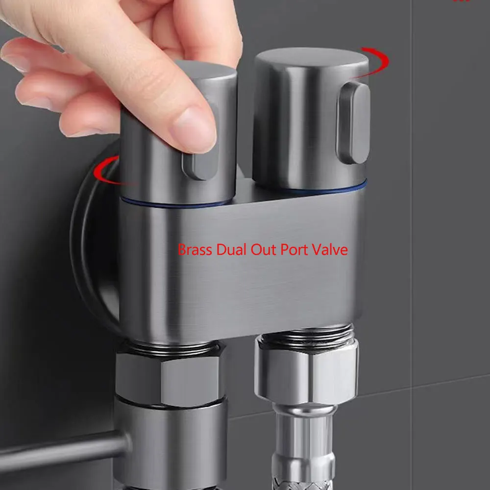Toilet Bidet Sprayer Attachment Kit Adjustable Water Pressure With Hose For Washing Machine And Toliet Bathroom Faucet Spray