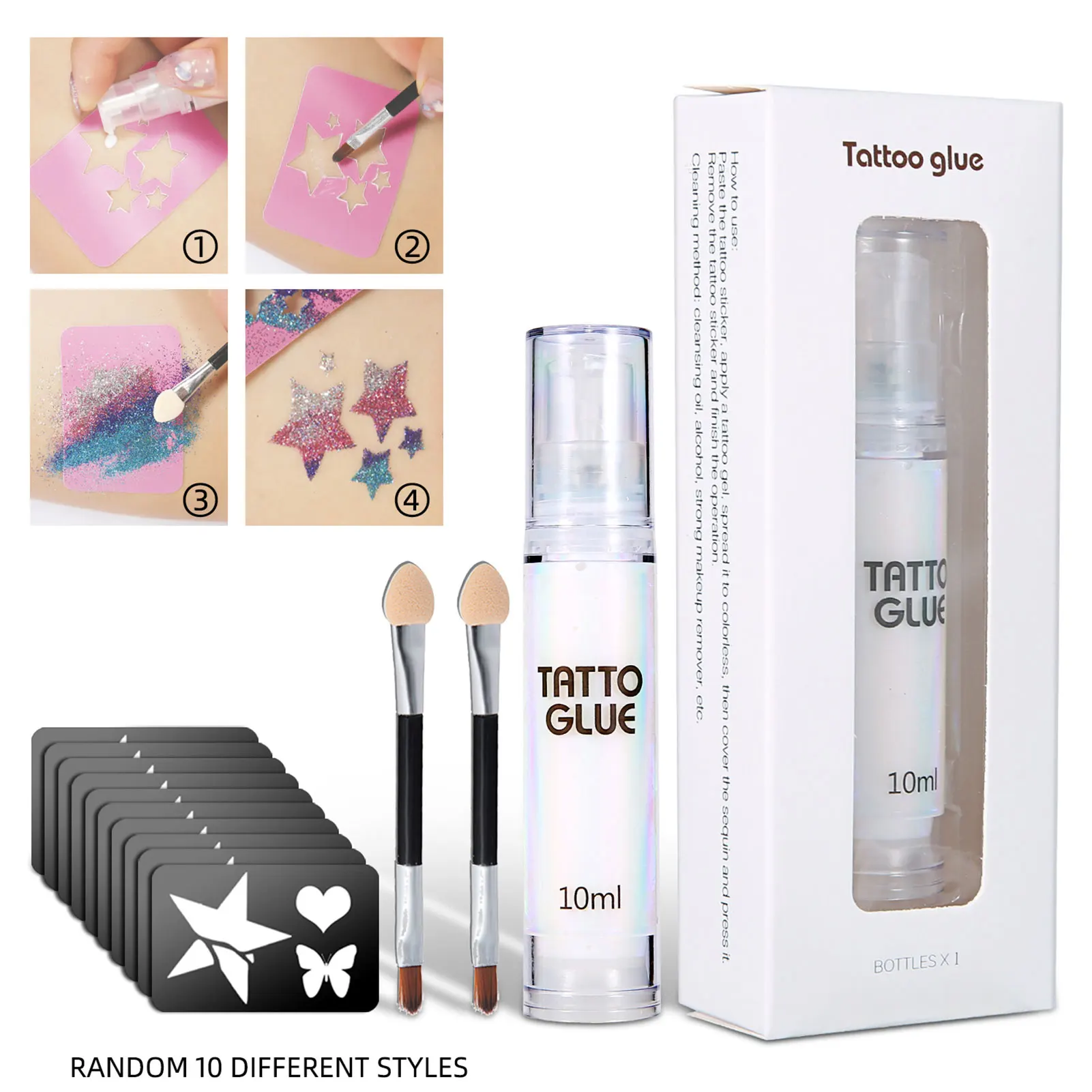 Tattoo Glue Eye Glitter Primer Gel Sequined Primer Makeup Cream Waterproof Sequin Glitter Eyeshadow Glue Korean Cosmetics