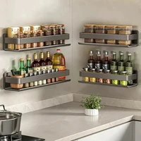 Kitchen Cabinet Storage Kitchen Storage Rack Wall-mounted Shower Shelf Bathroom Accessories No Drill Shelf 2