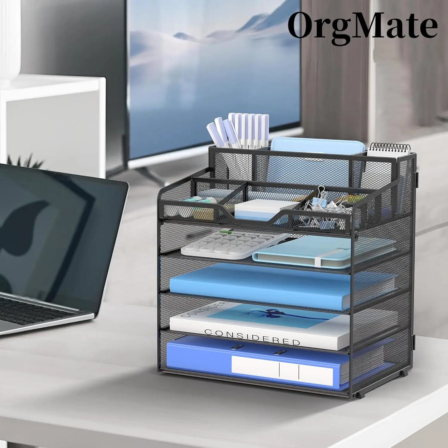 5-Tier Mesh Desk Organizer 6