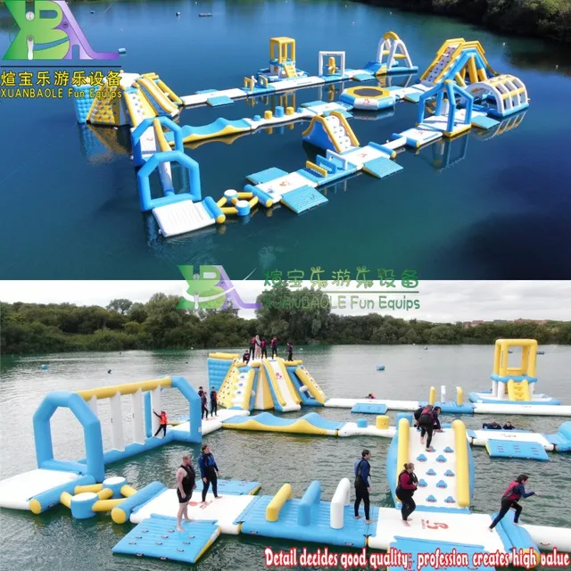 0.6-0.9mm PVC Tarps 2022 New Outdoor Water Park Inflatable / Floating Water Obstacle Course Manufacturer 4