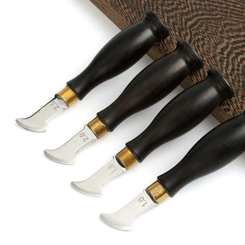 LeatherEdge 주름 도구 스테인레스 LeatherEdger Creaser Skiving 압착 도구 LeatherCrimping 도구 1/1.5/2/2.5mm F1CC