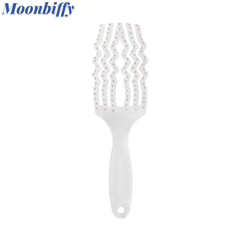 

Girls Children Adult Hair Brush Woman Curved Vented Detangling Hair Brushes Wet Dry Hair Drying Styling Crystal Detangler Brush
