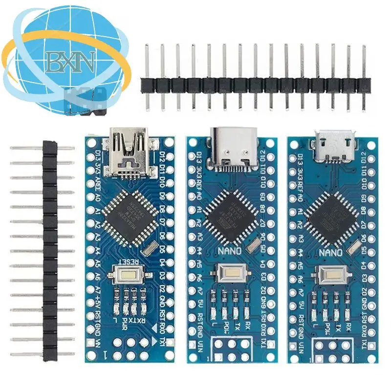 1.03€ 20% OFF|Mini / Type C / Micro USB Nano 3.0 z kontrolerem Nano kompatybilnym z bootloaderem dla arduino CH340 dysk USB 16Mhz ATMEGA328P| | - AliExpress