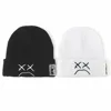 Beanie, Knitted Hat, hip-hop style, Embroidered Knitted Hat With Sad Expression, Warm Woolen Hat for Men and Women Cap 5