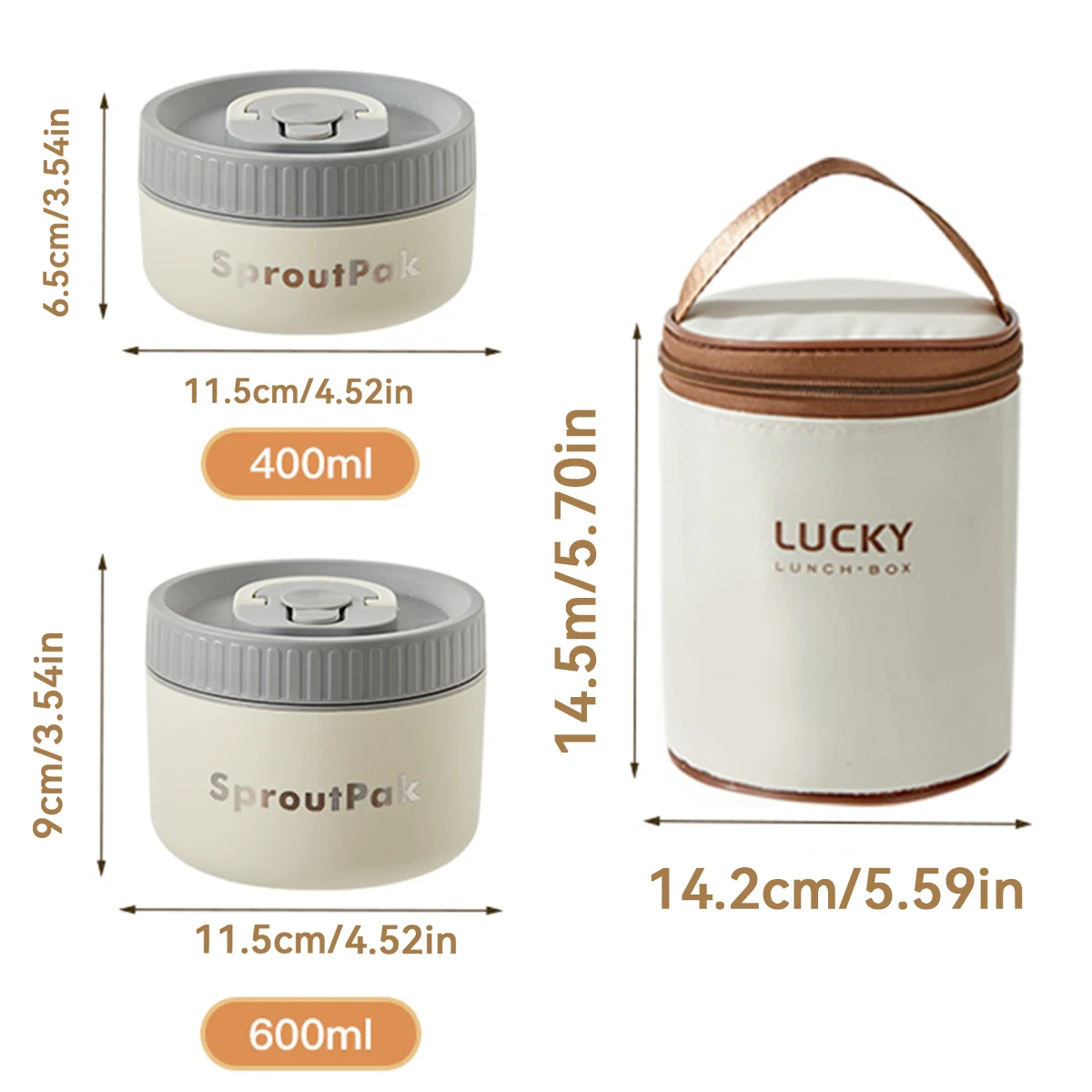 1000ml 2pcs set