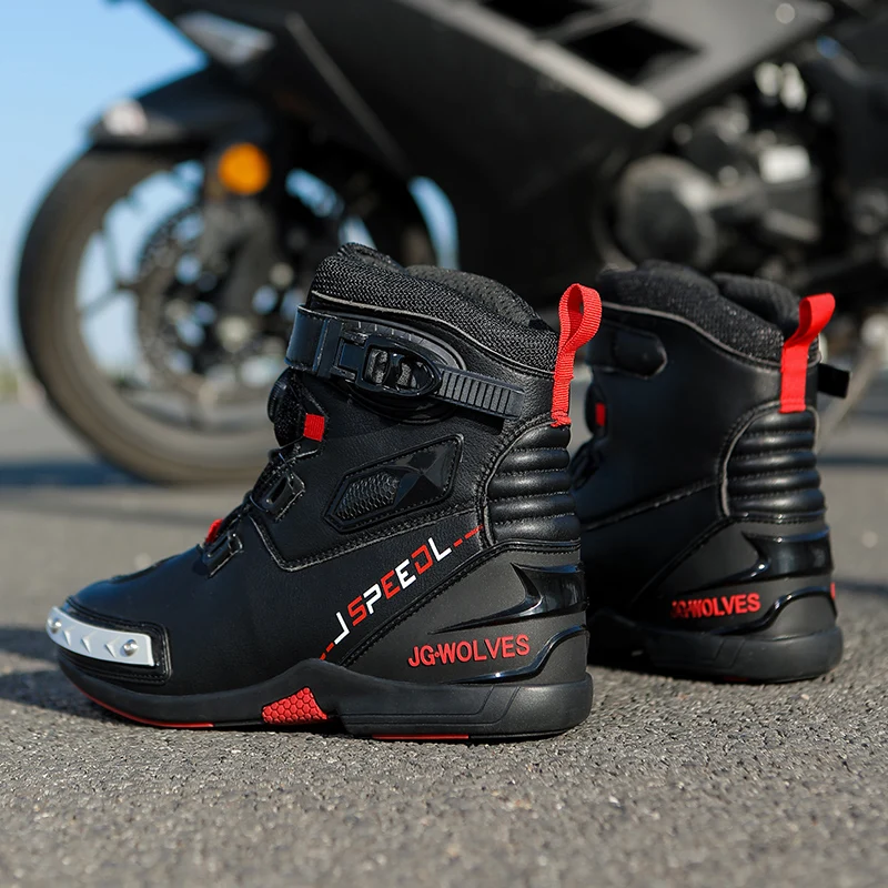 Motorcycle Boots Men's Four Season Plus Size High-top Safety Protection Motorcycle Shoe Cross Country Boots Outdoor Riding