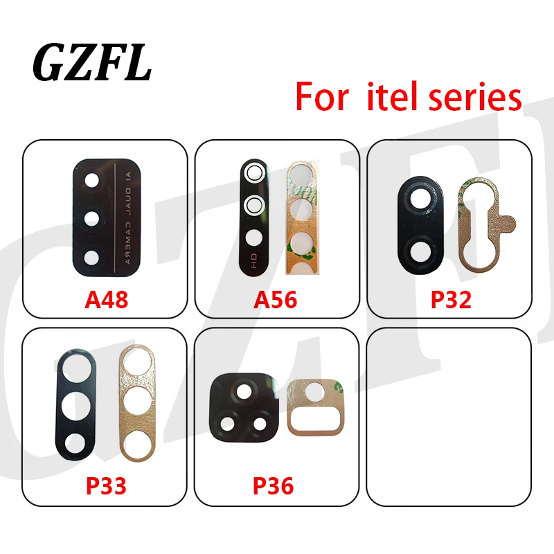 

1Set For ITEL A48 A56 ITEL P32 P33 P36 Rear Back Camera Glass Lens Cover With Ahesive Sticker