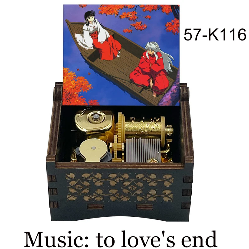color print to love's end Affections Touching Across Time InuYasha Music Box Wind Up husband wife girlfriend birthday love Gift 5