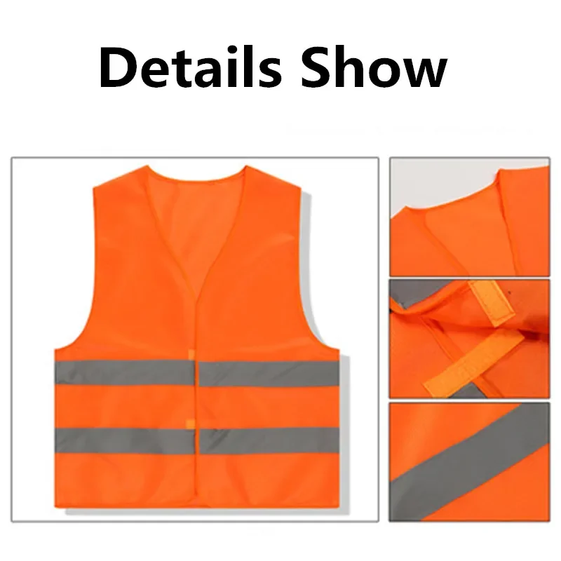 Reflective Safety Vest Plus Size Working Clothes High Visibility Day Night Warning Traffic Construction