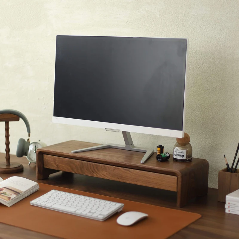 Organizer da tavolo multifunzione per computer in legno con supporto per laptop per scrivania da ufficio - immagine 2
