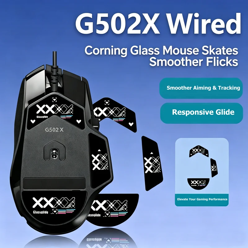 로지텍 G502 X 유선 / G502 X 무선 게이밍 마우스 피트 교체용 유리 마우스 스키트 피트