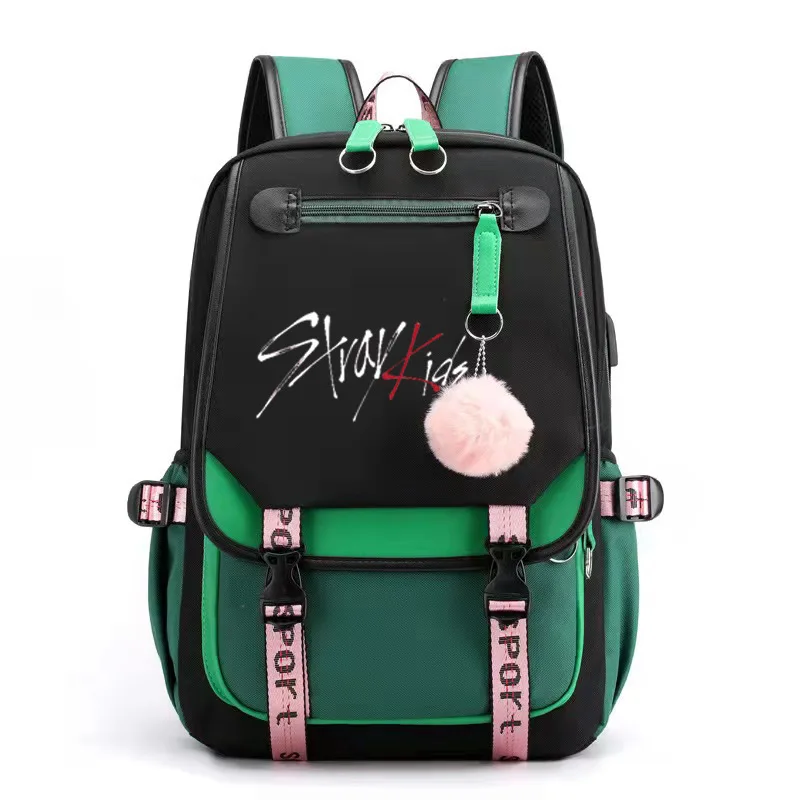 OMECAR Backpack for Stray Kids Fans with Audio Cable USB Charging Port