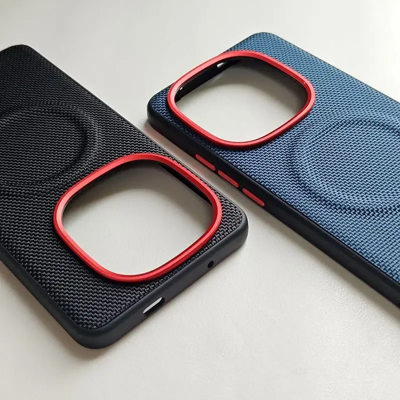 Luxury PU Leather Magnetic Wireless Charging Protective Back Cover Case