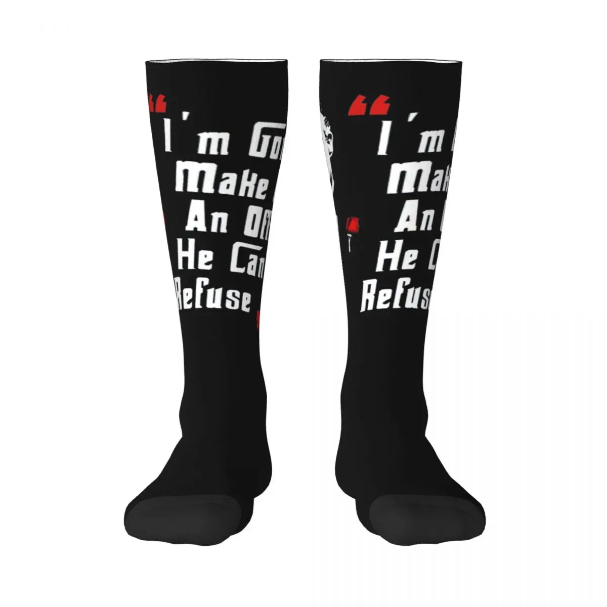 

Humorous The Godfather Vito Corleone 10 Contrast color socks Cute style Compression Socks Funny Novelty Classic Adult Stockings