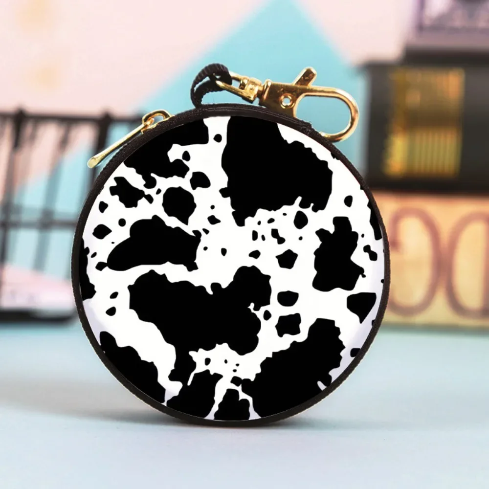 Cow Printing Wallets Kids Fashion Vintage Coin Purse Cute Small Clutch Purse Personalization Leopard Wallet Children's Day Gifts