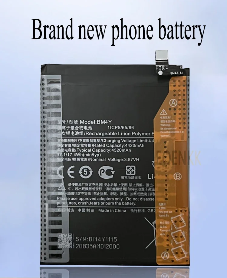 2024 Years 4520mAh 100% Original BM4Y Battery For Xiaomi Poco F3 Redmi K40 Pro K40Pro Battery Batteries Bateria In Stock + Tools