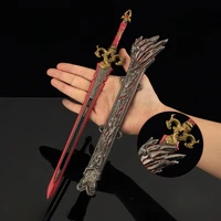 30CM Naraka：Bladepoint Game Peripherals Red Sky Sword with Sheath Full Metal Weapon Model Gift Box Collectible Toy Ornaments 2
