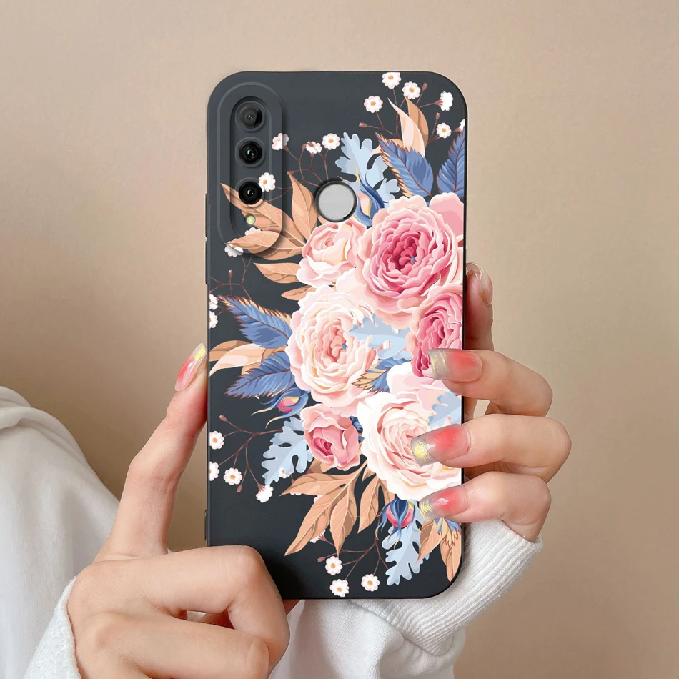 Floral Liquid Silicone Shockproof Phone Case with Camera Protection