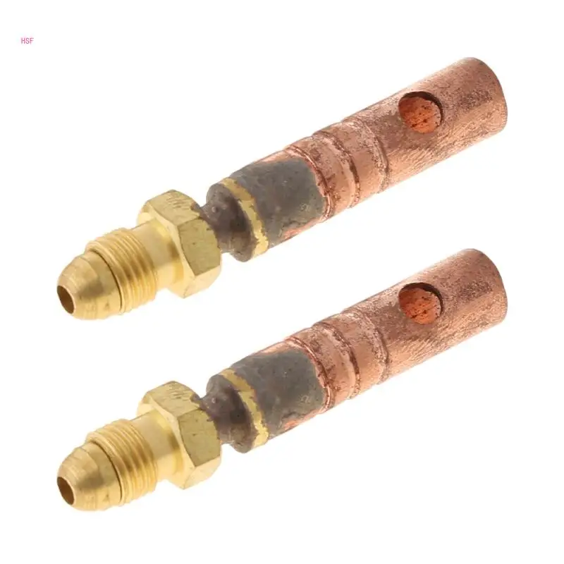 

2 Pcs/set Welding Torch Cable Front Connector Brass Electric Integrated TIG Weld