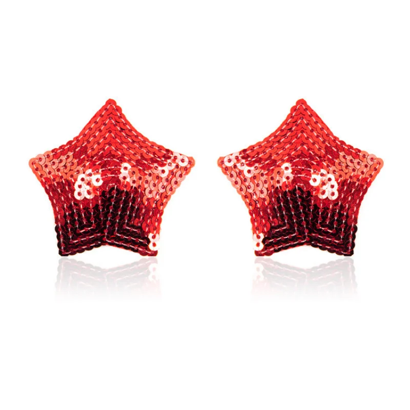 1Pair Sequin Pasties Stickers Women Lingerie Breast Bra Nipple Cover Self Adhesive Star Shape Bra Nipple Cover 6