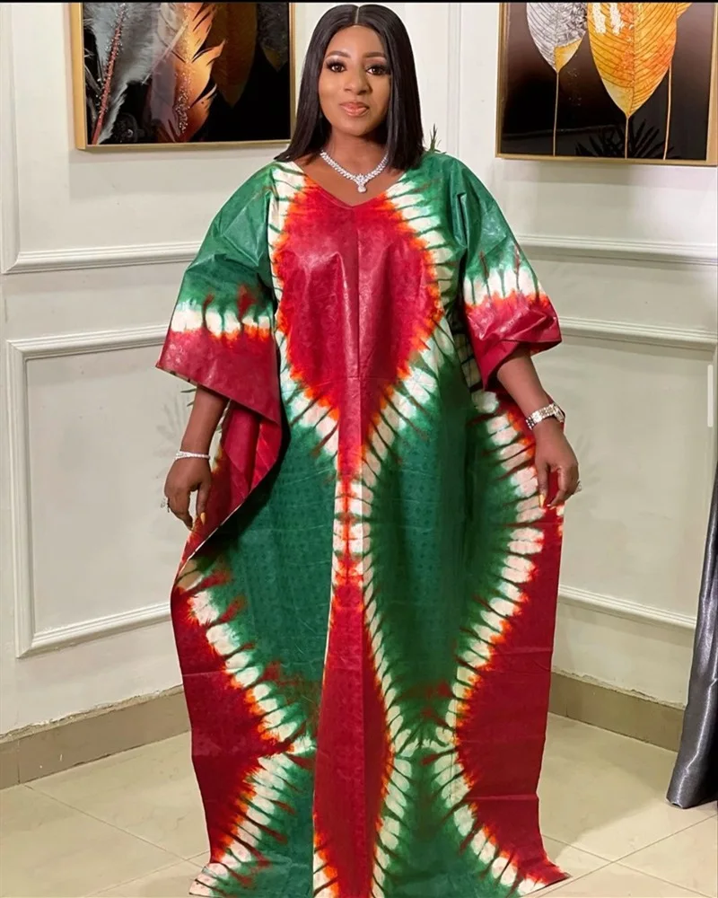 

2023 New African Dresses for Women Spring Summer Ladies Fashion Printing Plus Size Long Dress African Robes African Clothes