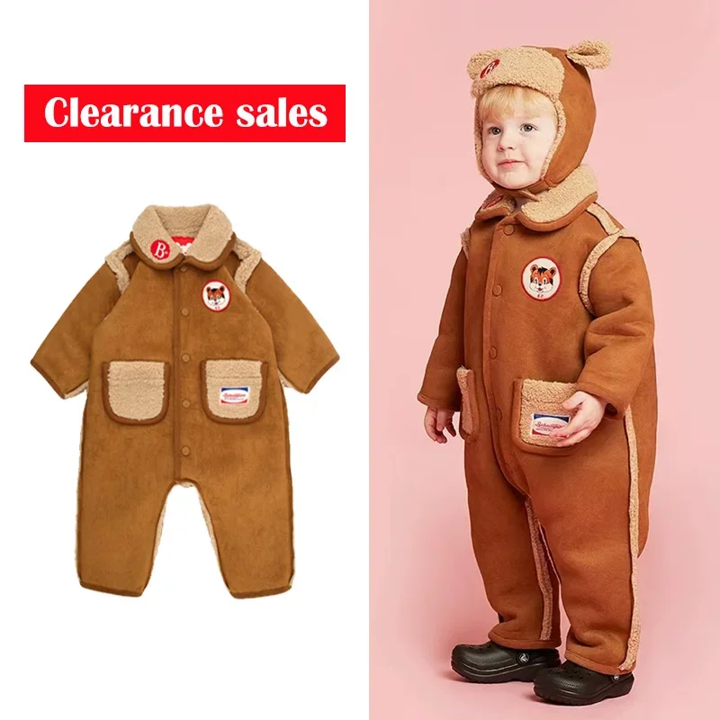 Clearance Baby Down Jacket Winter Clothes Kawaii Girls' Lamb Wool Coat Children's Coat Jacket Outerwear Baby Romper